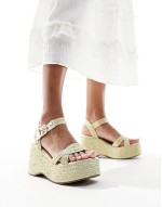 glam heeled metallic espadrille wedges in gold