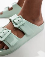 double strap sandal in sage
