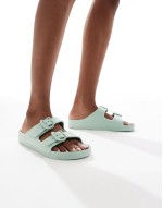 double strap sandal in sage