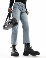 ‌Stylish zip up ankle boot in black