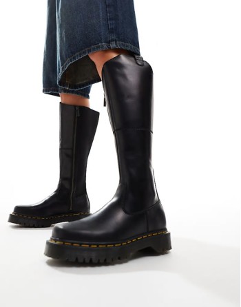 Amaayah hi riding boots in black leather