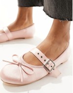 Madelyn ballet flat in pink satin
